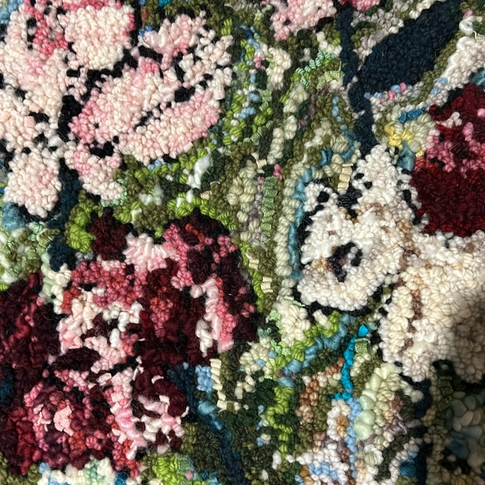 Wool Hooked Rug - Picture 3 of 4